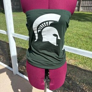 Michigan State Spartans Strapless Tube Top Shirt size S